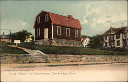 Nathan Hale Schoolhouse New London, CT Postcard Postcard