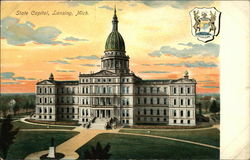 State Capitol and State Emblem Postcard