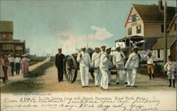 U. S. Life Saving Crew with Beach Apparatus Postcard