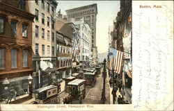 Washington Street, Newspaper Row Postcard