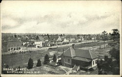 Birds Eye View of Broad Street Southern Pines, NC Postcard Postcard