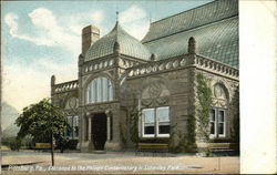 Entrance to the Phipps Conservatory in Schenley Park Pittsburgh, PA Postcard Postcard