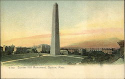 Bunker Hill Monument Boston, MA Postcard Postcard