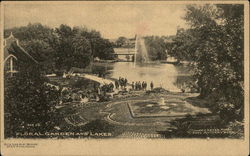 Soldiers Home - Floral Garden and Lakes Postcard