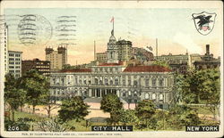 City Hall New York, NY Postcard Postcard