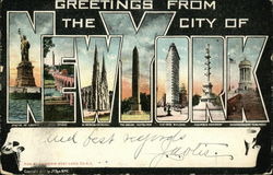 Greetings from New York Postcard