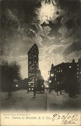 Flatiron Building by Moonlight New York, NY Postcard Postcard