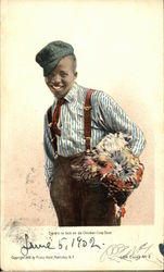 Black Boy Carrying Dead Chicken Black Americana Postcard Postcard