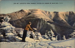 Mount Lafayette from Tramway Station on Cannon Mountain New Hampshire Postcard Postcard