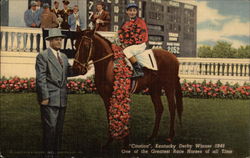 "Citation", Kentuck Derby Winner 1948 - One of the Greatest Race Horses of All Time Horse Racing Postcard Postcard