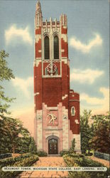 Beaumont Tower at Michigan State College East Lansing, MI Postcard Postcard