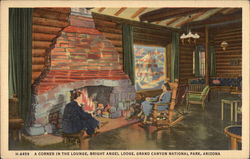 A Corner in the Lounge, Bright Angel Lodge Postcard