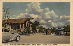 Entrance to Bright Angel Lodge Postcard