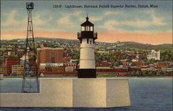 Lighthouse, Entrance Duluth-Superior Harbor Minnesota Postcard Postcard