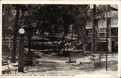 Wonder Spring Pavilion and Park Eldorado Springs, MO Postcard Postcard