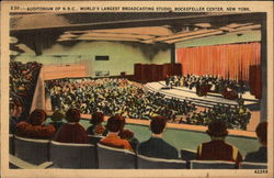 Auditorium of N.B.C., World's Largest Broadcasting Studio, Rockefeller Center Postcard