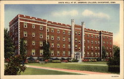 St. Ambrose College - Davis Hall Postcard