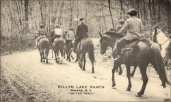 "On the Trail" at Ro-Lyn Lake Ranch Postcard