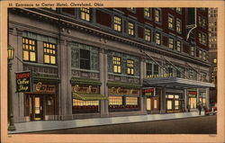 Carter Hotel - Entrance Cleveland, OH Postcard Postcard