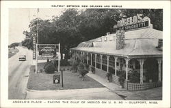 Angelo's Place - Facing the Gulf of Mexico on U. S. 90 Gulfport, MS Postcard Postcard