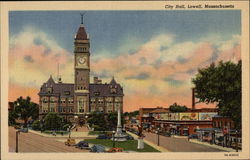 City Hall Lowell, MA Postcard Postcard