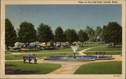 View in Fort Hill Park Lowell, MA Postcard Postcard