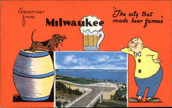 Greetings from Milwaukee, The City that Made Beer Famous Postcard