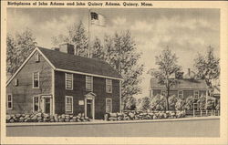 Birthplaces of John Adams and John Quincy Adams Postcard