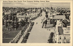 Quincy Square from Granite Trust Company Building Postcard