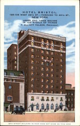 Hotel Bristol (49th Street Buildin in Rear does not Show on this Card) Postcard