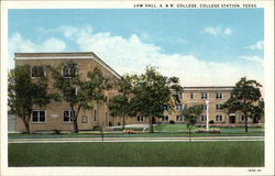 A. & M. College - Law Hall College Station, TX Postcard Postcard