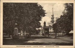 "Southington Center," Looking North Postcard