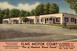 Elms Motor Court - "One of America's Finest Courts" Postcard