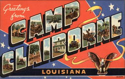 Greetings from Camp Claiborne, Louisiana Postcard