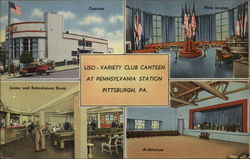 USO-Variety Club Canteen at Pennsylvania Station Pittsburgh, PA Postcard Postcard