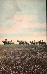 Riders Against the Summer Sky Highland Lakes, NJ Postcard Postcard