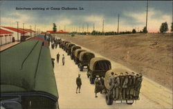 Selectees Arriving at Camp Claiborne, La Postcard