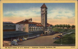 Mt. Royal Station, B.&O. Railroad-Passenger Terminal Postcard