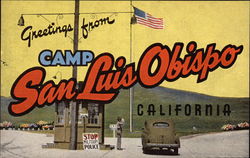 Greetings from Camp San Luis Obispo California Postcard Postcard