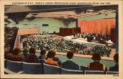 Auditorium of N.B.C., World's Largest Broadcasting Studio, Rockefeller Center Postcard