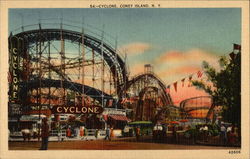 Cyclone, Coney island New York, NY Postcard Postcard