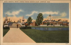 Weeks Memorial Bridge Looking Toward Dunster House Postcard