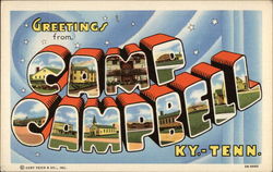 Greetings From Camp Campbell, Ky.-Tenn Postcard