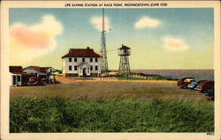 Life Saving Station at Race Point Provincetown, MA Postcard Postcard