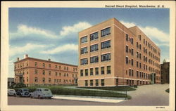 Street View of Sacred Heart Hospital Manchester, NH Postcard Postcard