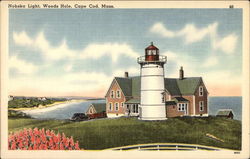 Nobska Light at Cape Cod Woods Hole, MA Postcard Postcard