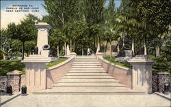 Entrance to Parque de San Juan near Santiago Cuba Postcard Postcard