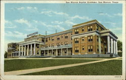 San Marcos Baptist Academy Texas Postcard Postcard