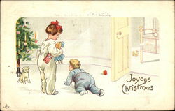 Joyous Christmas Children Postcard Postcard