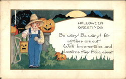 Halloween Greetings Postcard Postcard